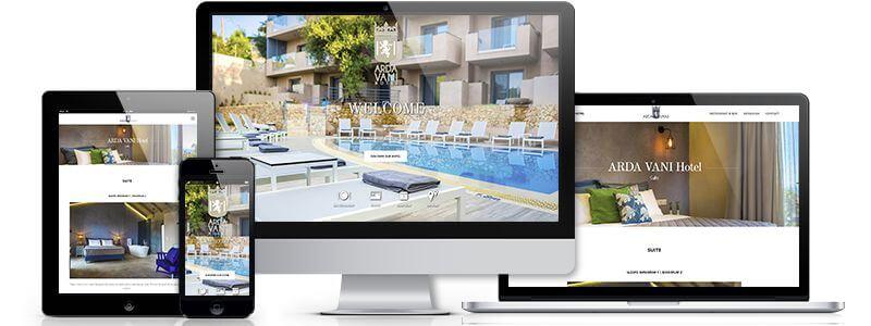 Δημοσίευση ιστοσελίδας για ξενοδοχείο "Arda Vani"